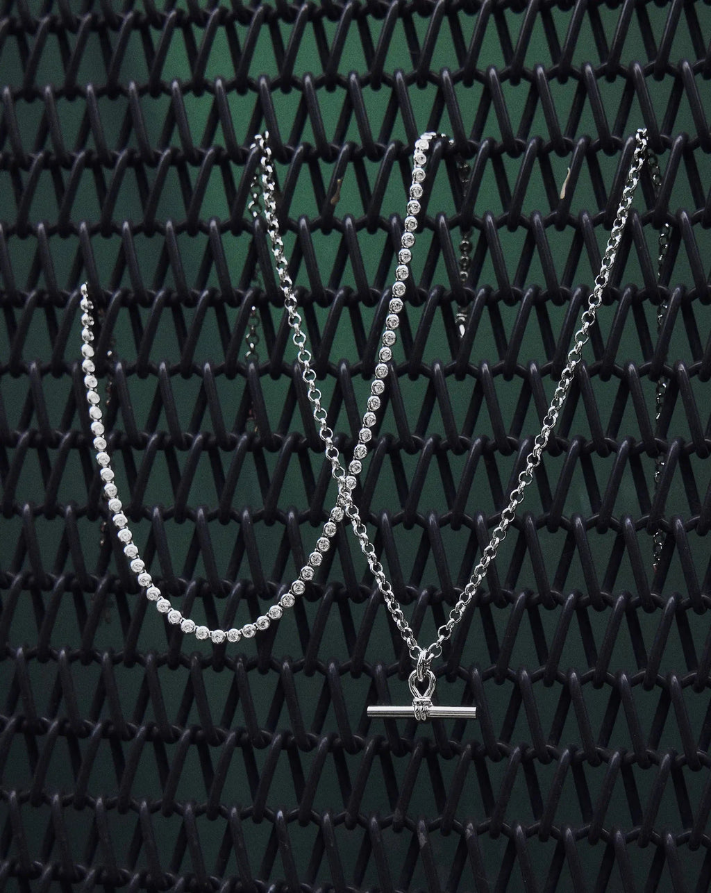 Chunky T-Bar Chain Necklace | Silver Plated