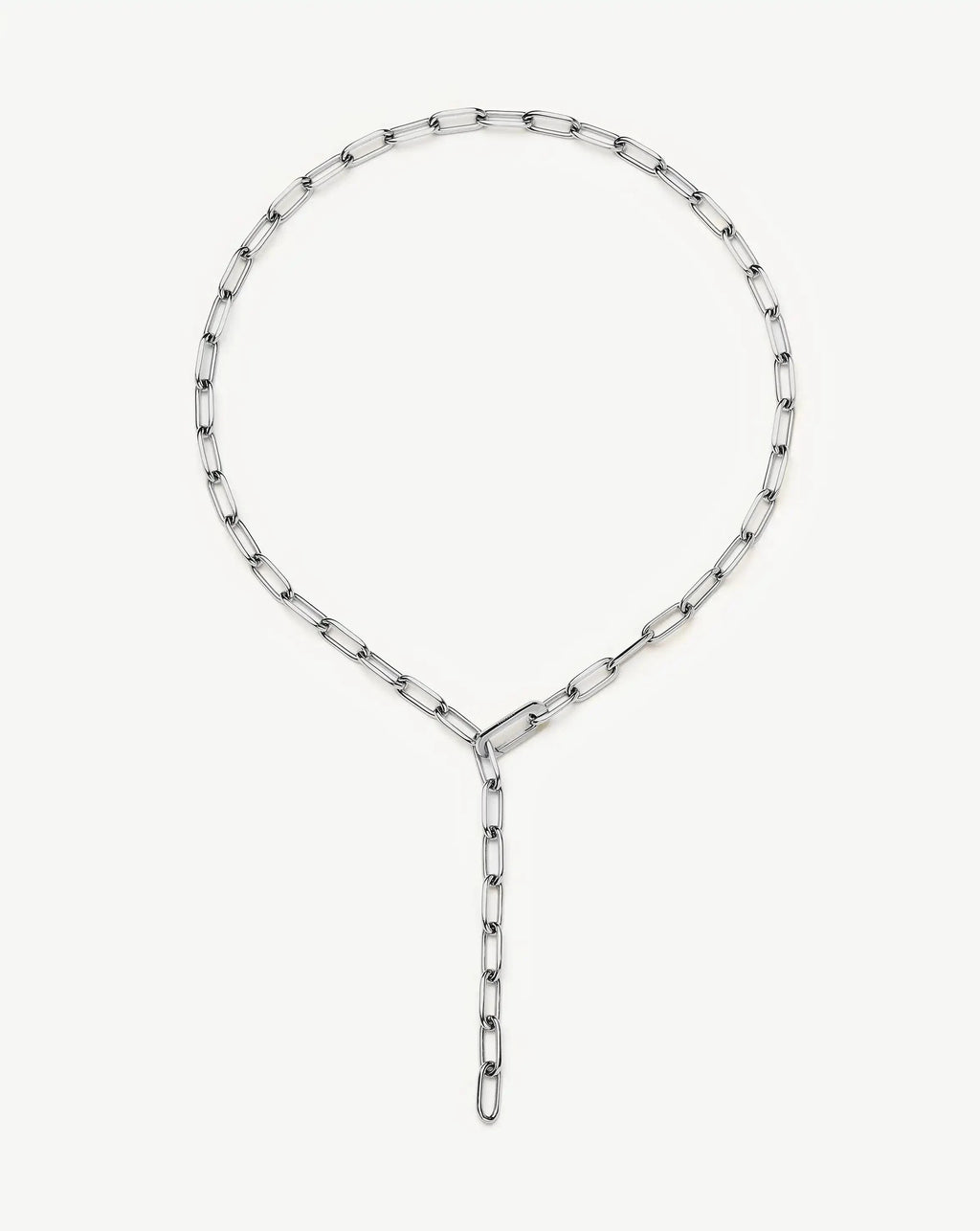 Classic Paperclip Chain Necklace | Platinum Plated