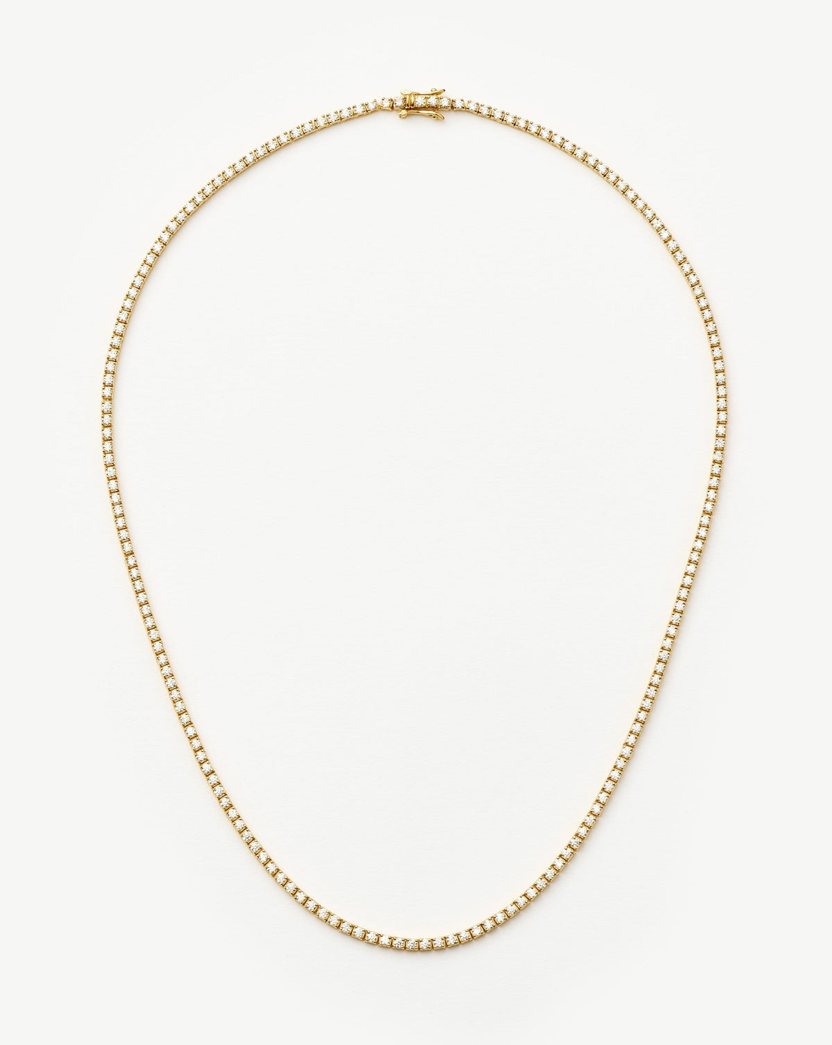 Classic Tennis Necklace | 18k Gold Vermeil Cubic Zirconia
