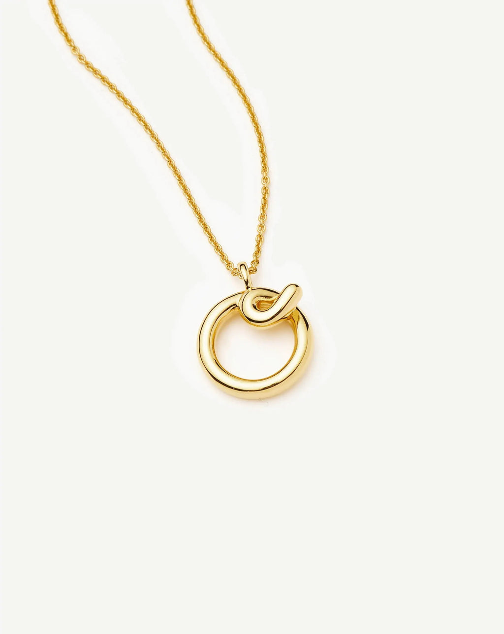Curly Molten Initial Pendant Necklace - O | 18k Gold Vermeil