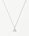 Curly Molten Mini Initial Necklace - A | Sterling Silver