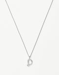Curly Molten Mini Initial Necklace - D | Sterling Silver