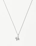 Curly Molten Mini Initial Necklace - H | Sterling Silver