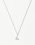 Curly Molten Mini Initial Necklace - L | Sterling Silver