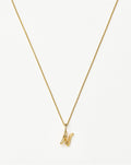 Curly Molten Mini Initial Necklace - N | 18k Gold Vermeil