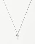 Curly Molten Mini Initial Necklace - P | Sterling Silver