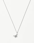 Curly Molten Mini Initial Necklace - W | Sterling Silver