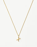 Curly Molten Mini Initial Necklace - X | 18k Gold Vermeil