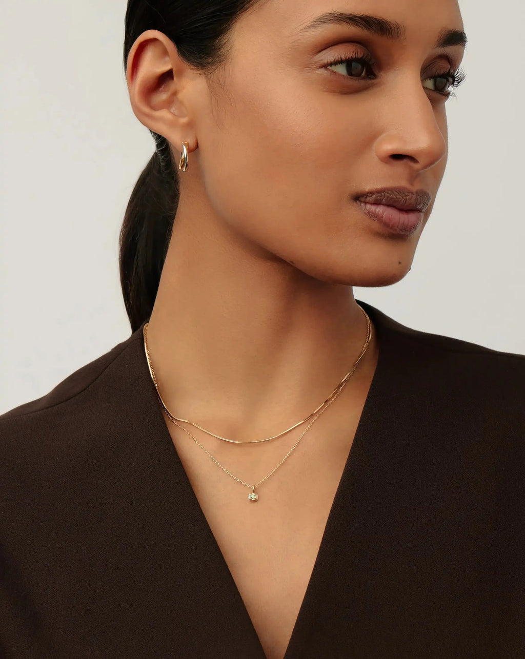 Solid Gold August Birthstone Pendant Necklace | 14k Solid Gold/Peridot