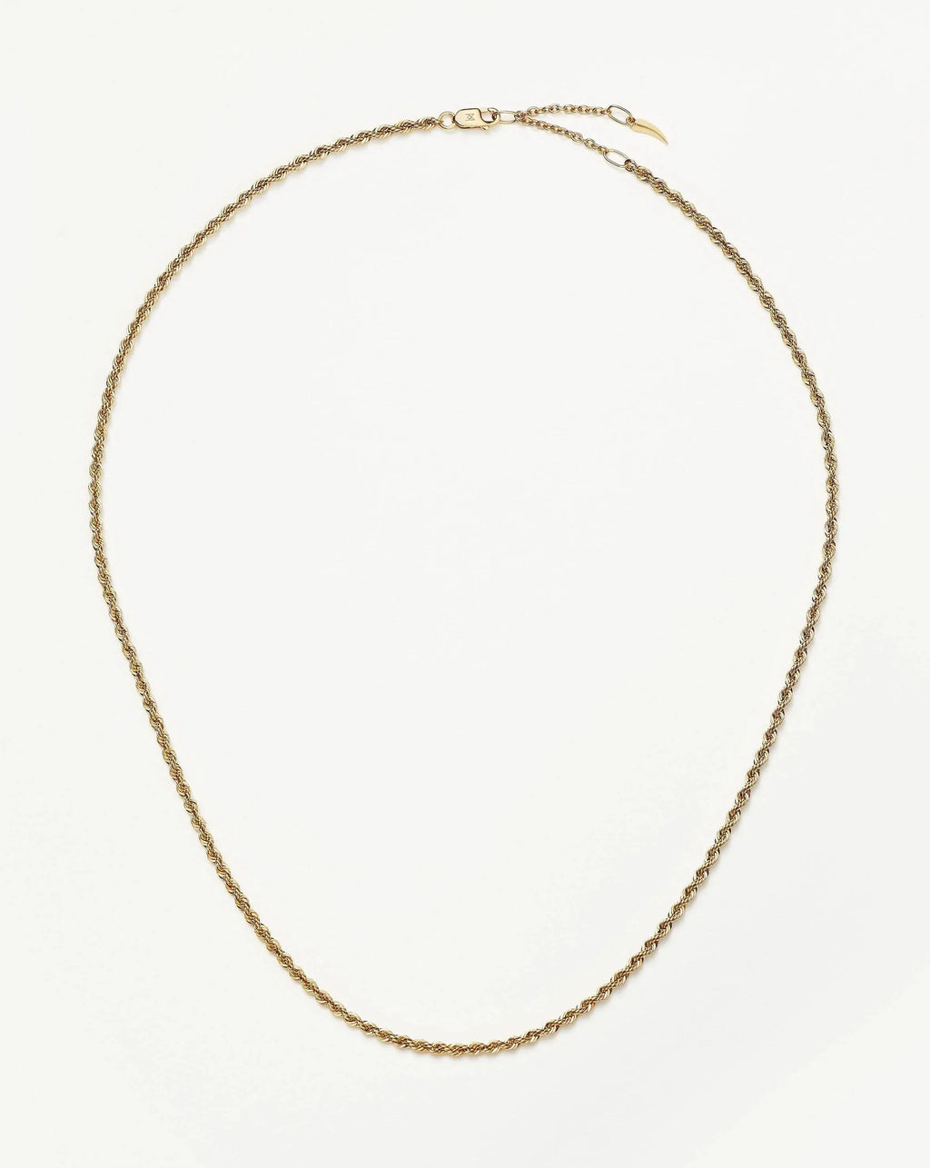 Solid Gold Classic Rope Chain Necklace