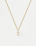 Solid Gold Initial Mini Pendant Necklace - D | 14k Solid Gold
