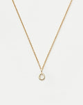 Solid Gold Initial Mini Pendant Necklace - O | 14k Solid Gold