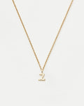 Solid Gold Initial Mini Pendant Necklace - Z | 14k Solid Gold
