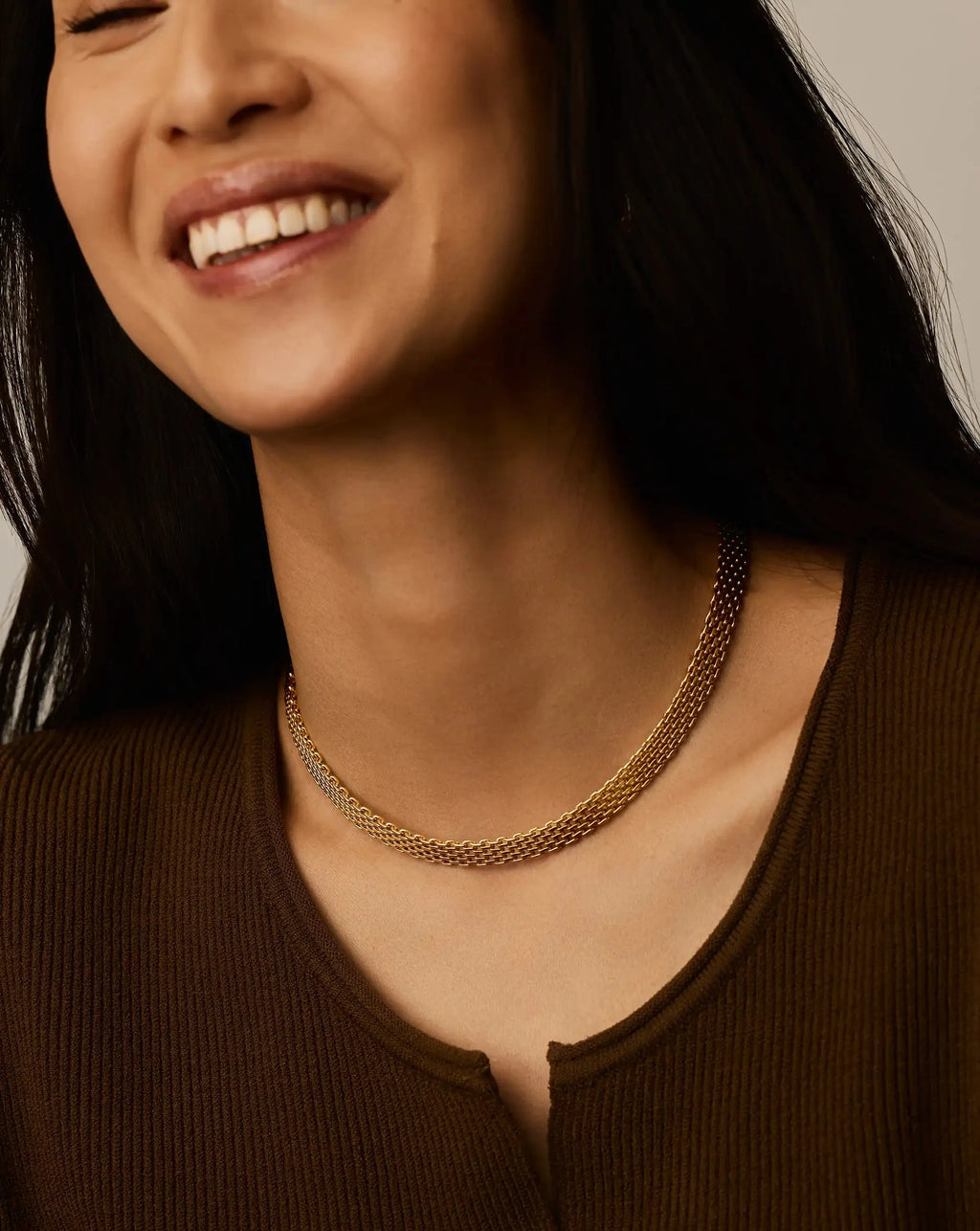 Heirloom Chain Choker Necklace | 18k Gold Plated