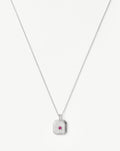 July Birthstone Pendant Necklace | Ruby/July