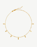 Leaf Charm Choker | 18k Gold Vermeil