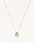 Lena Charm Necklace | 18k Gold Plated/Amazonite