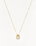 Lena Charm Necklace | 18k Gold Plated/Rainbow Moonstone