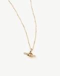 Lucy Williams Solid Gold Diamond T-Bar Pendant Necklace | 14k Solid Gold/Lab Grown Diamonds