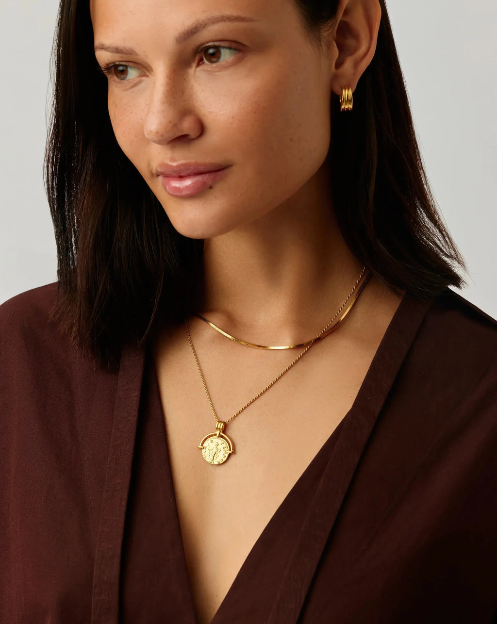 The Roman Arc Necklace Set | 18k Gold Plated /  18k Gold Plated Vermeil