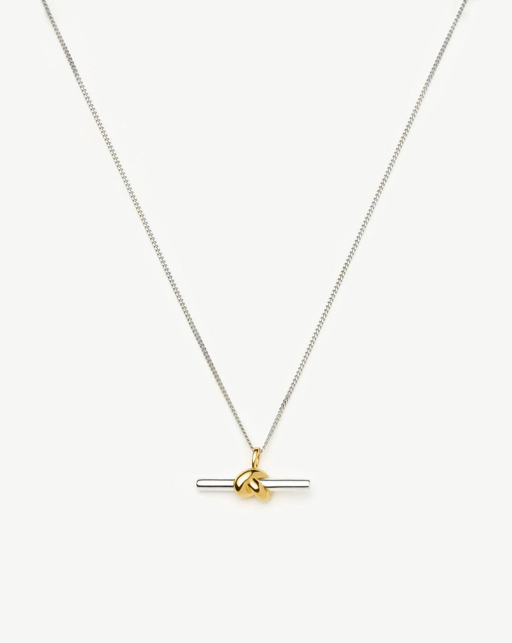 Lucy Williams T-Bar Knot Pendant Necklace | Mixed Metal