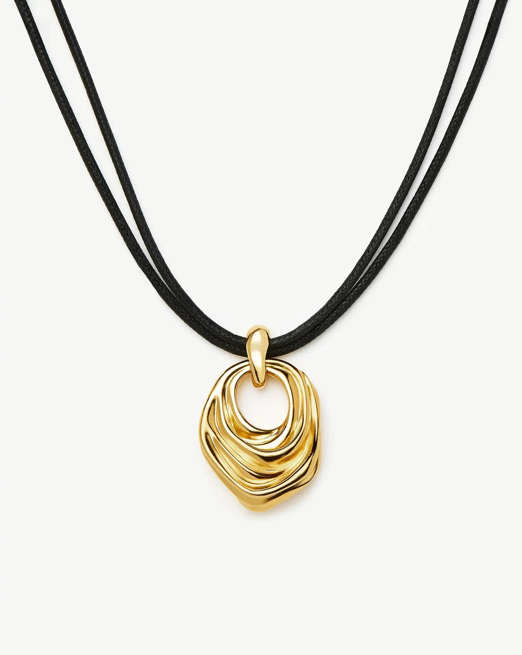 MARKGONG Draped Statement Cord Necklace | 18k Gold Plated