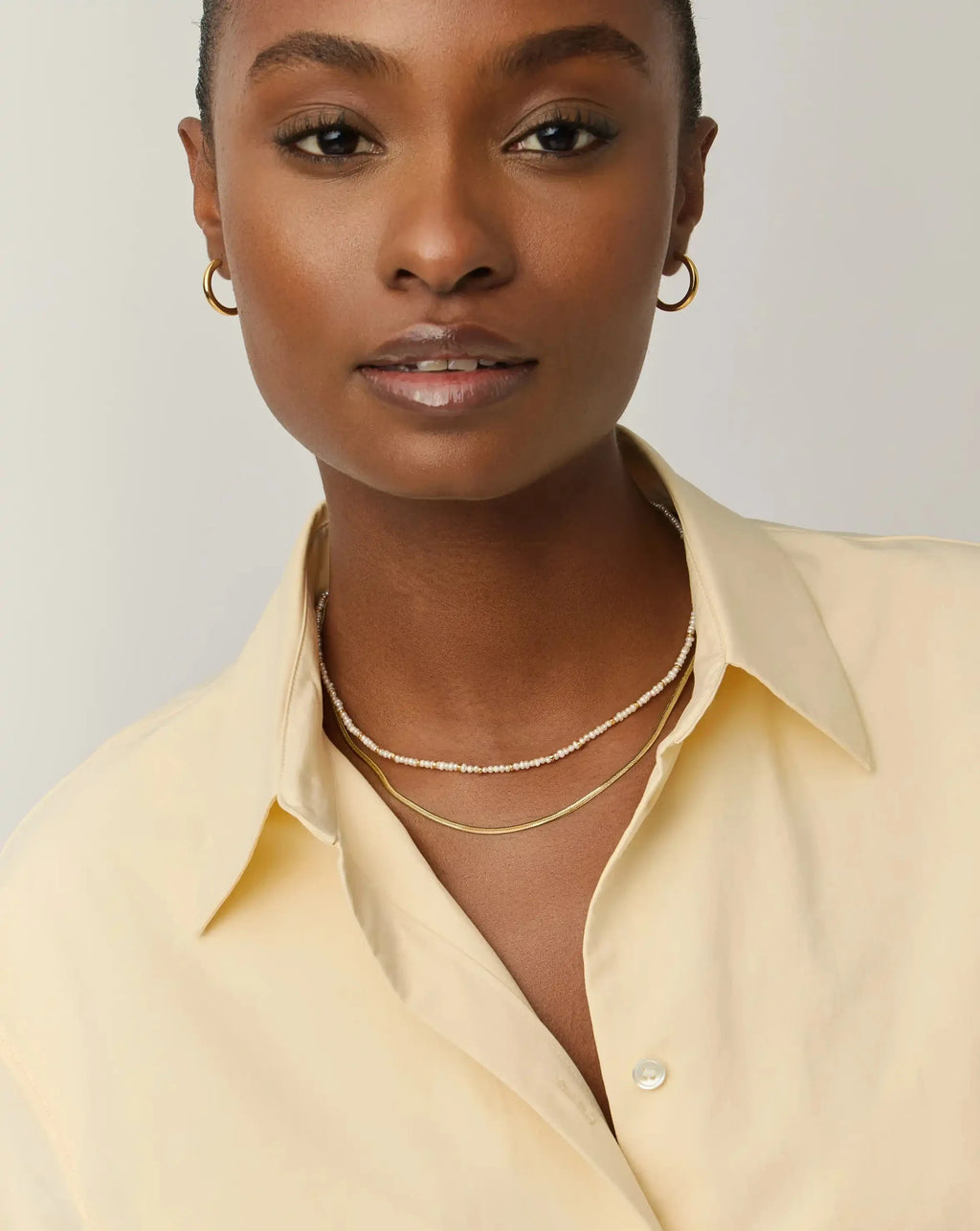 The Everyday Pearl Necklace Set | 18k Gold Plated/Pearl