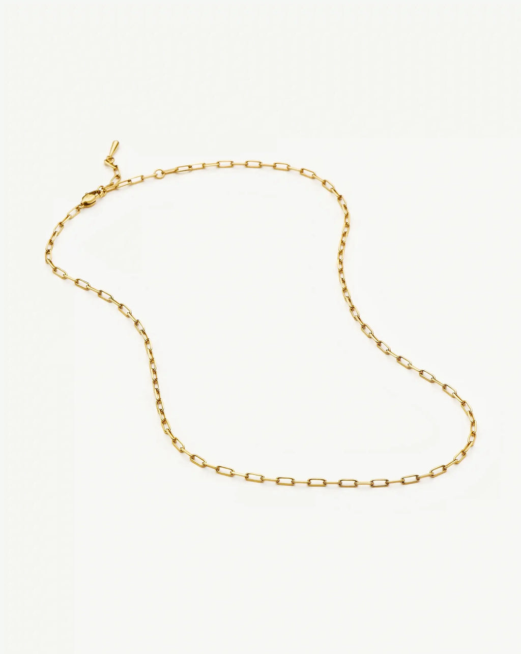 Mini Paperclip Chain Necklace | 18k Gold Plated