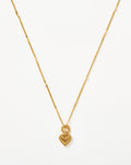 Mini Ridge Heart Charm Pendant Necklace