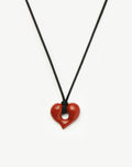 Molten Heart Jasper Pendant Cord Necklace