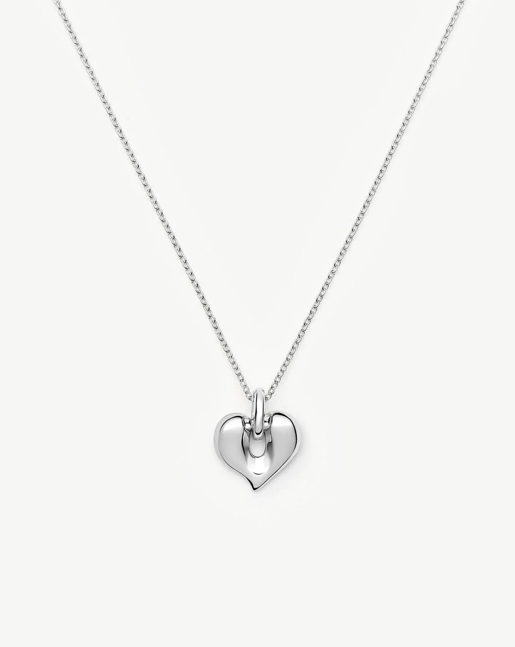Molten Heart Pendant Necklace | Silver Plated