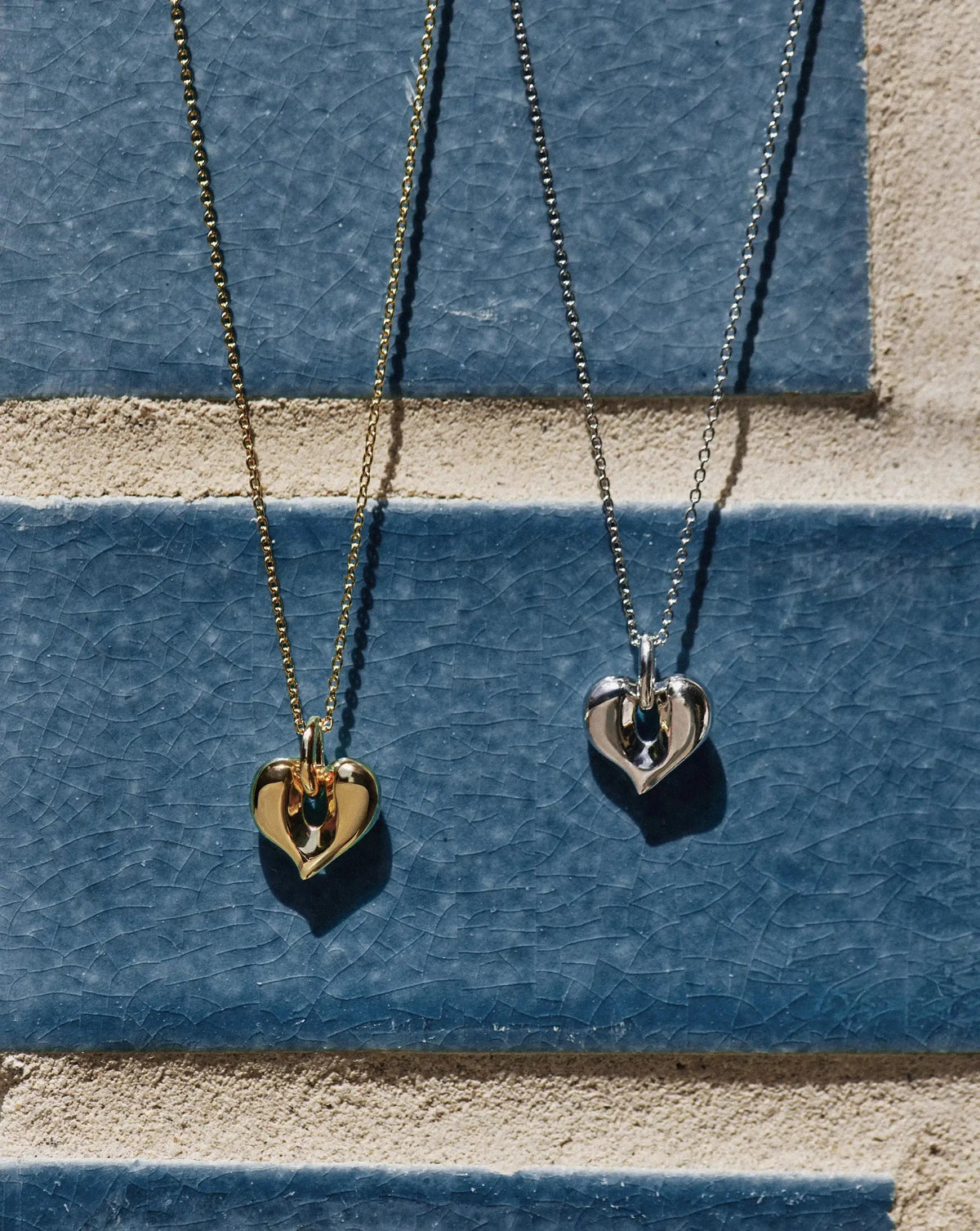 Molten Heart Pendant Necklace | Silver Plated