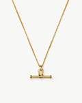 Ridge T-Bar Chain Necklace | 18k Gold Plated
