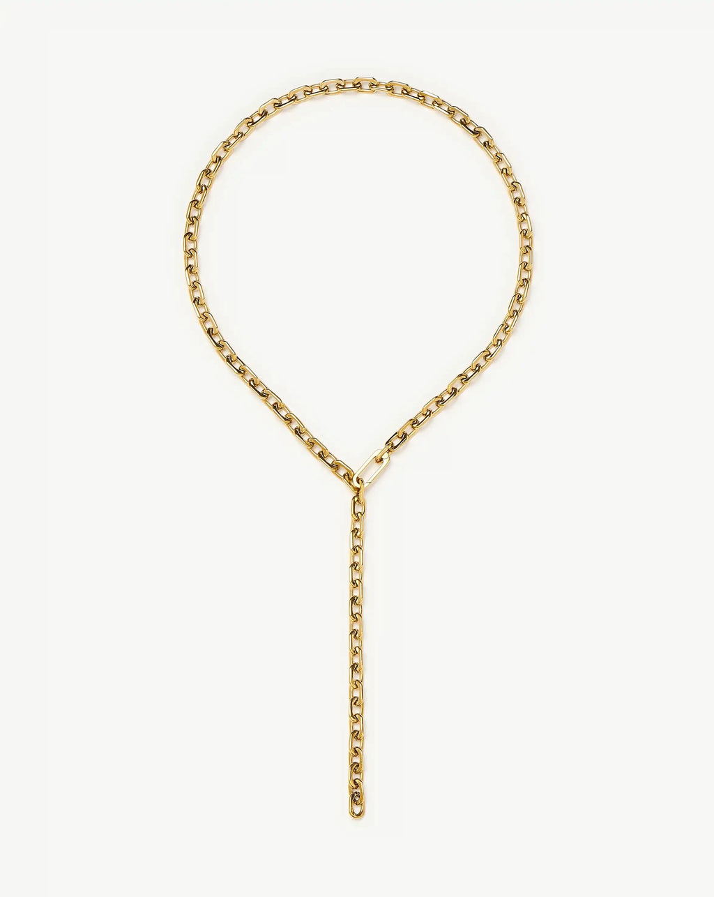 Square Paperclip Chain Necklace | 18k Gold Plated