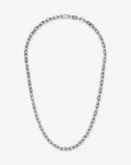 Square Paperclip Chain Necklace | Platinum Plated
