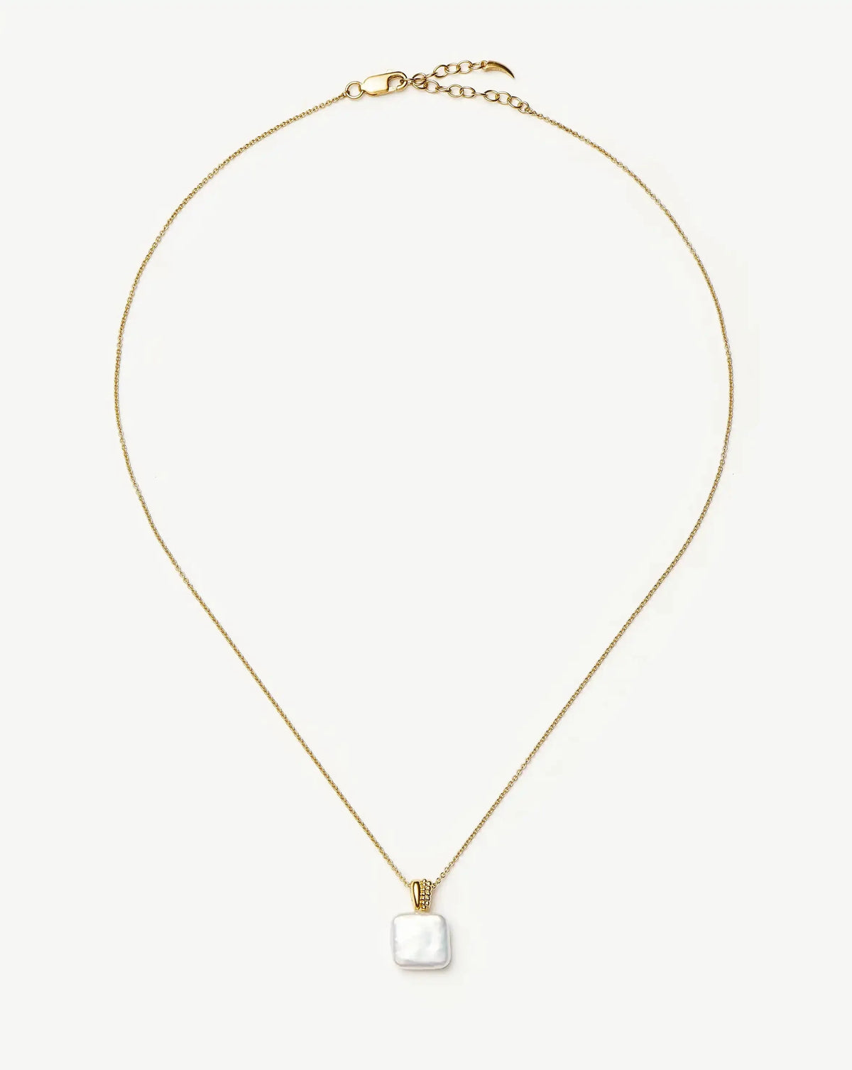 Square Pearl Baya Pendant Necklace | 18k Gold Vermeil/Pearl