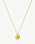 May Birthstone Pendant Necklace | 18k Gold Vermeil/Green Onyx