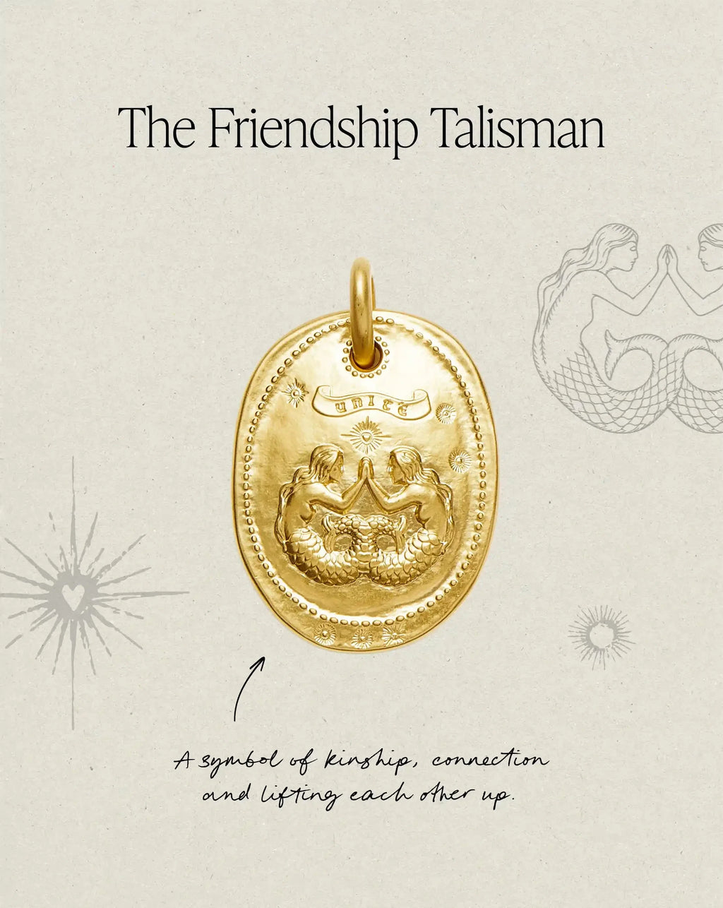 The Friendship Talisman Necklace | 18k Gold Plated