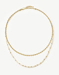 The Pearl-fect Necklace Set | 18k Gold Plated